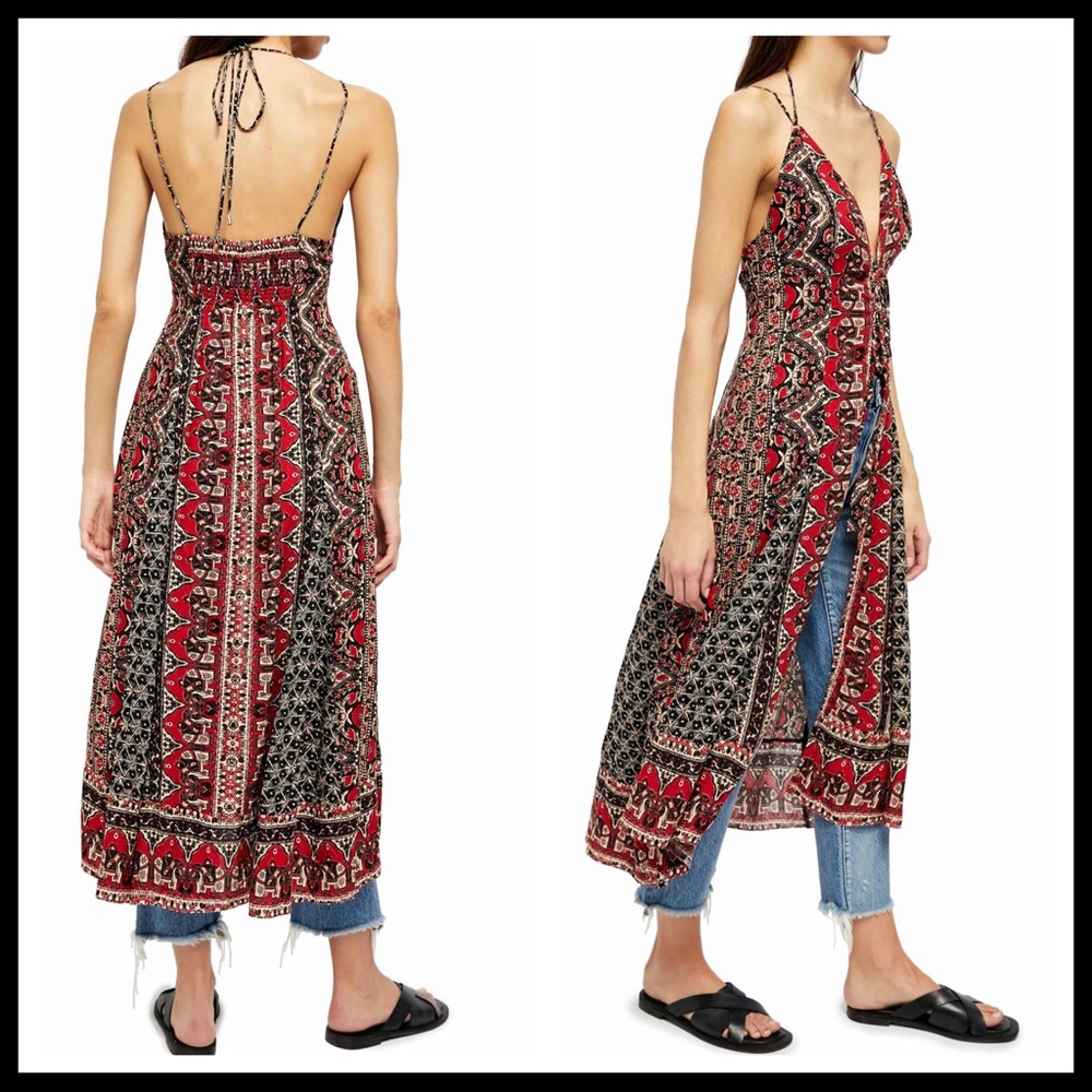 FREE PEOPLE BOHO MAXI MIDI TANK SLIP DRESS A2C - Picture 10 of 16